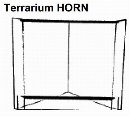 Terrarium ca.312 Liter Horn 90x90x70