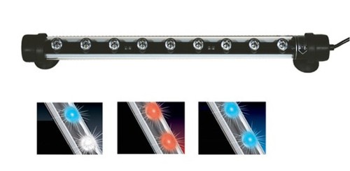 LED-22 "ca. 53cm, 9x1Watt, blue & white - waterproof/tauchbar